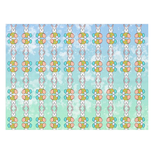 Nappe Lapin de Pâques sur les oeufs de Pâques (Devant (Horizontal))
