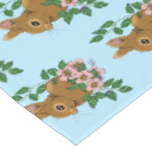 Nappe Lapin Lapin Fleurs Roses (Angle)