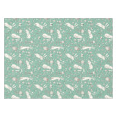 Nappe Lapin Vintage Fleur Prairie Été Vert Pâques (Devant (Horizontal))