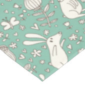 Nappe Lapin Vintage Fleur Prairie Été Vert Pâques (Angle)