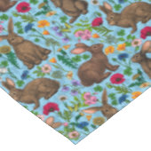 Nappe Lapins et fleur sauvage (Angle)
