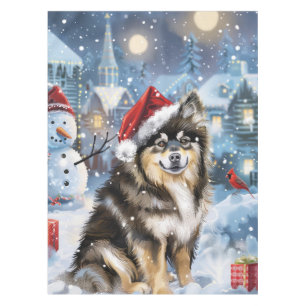 Nappe Lapphund finlandais Winter Wonderland Noël Joie