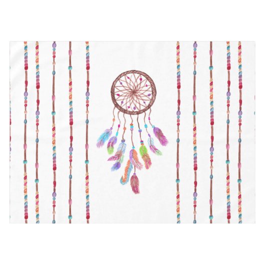 Nappe L'aquarelle peinte à la main Dreamcatcher perle la (Devant (Horizontal))
