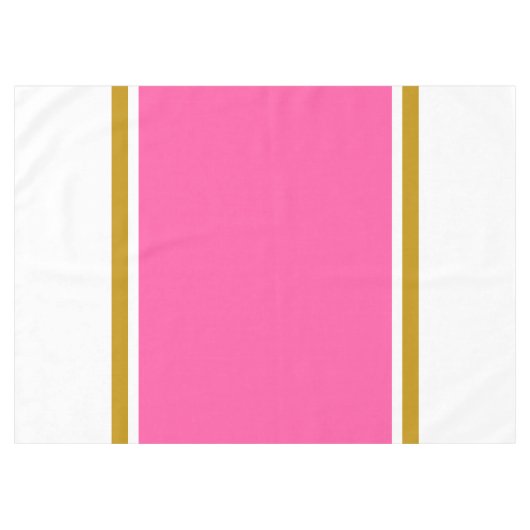 Nappe Large Bright Rose Brown Racing Stripes Sur Blanc (Devant (Horizontal))