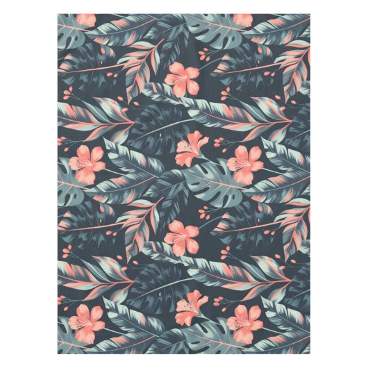 Nappe Large-scale tropical florals and leaves (Devant)
