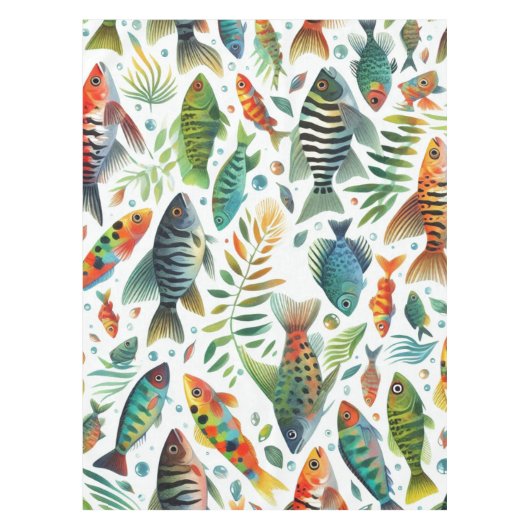 Nappe L'art coloré du poisson sous-marin (Devant)