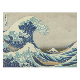 Nappe L'art japonais Vintage, la grande vague de Hokusai
