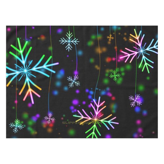 Nappe L'atmosphère de Noël festive et animée de Slippery (Devant (Horizontal))
