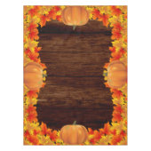 Nappe L'automne rustique en bois quitte Citrouille (Devant)