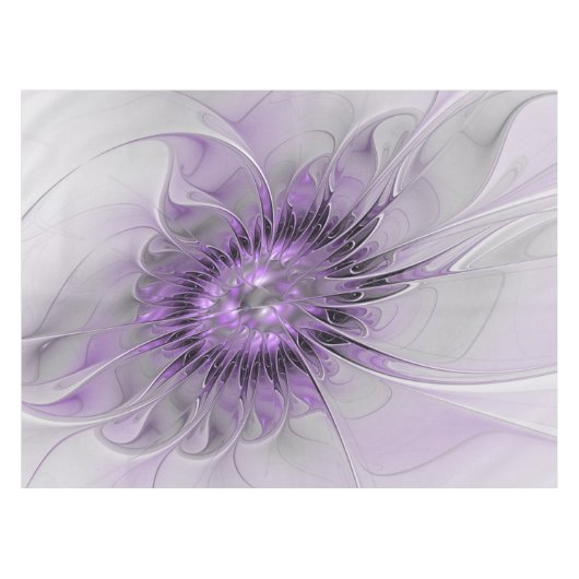 Nappe Lavande Fleur Dream Moderne Abstrait Fractal Art (Devant (Horizontal))