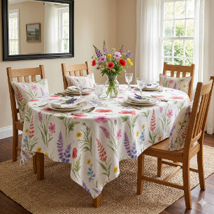 Nappe Lavande Pastel Rose Bleu Saumon Fleur Sauvage