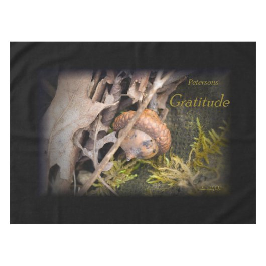 Nappe LavishiOn Thanksgiving Gratitude Feuilles Acorn (Devant (Horizontal))