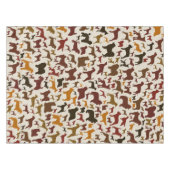 Nappe Le chien multiplie le motif de silhouettes (Devant (Horizontal))