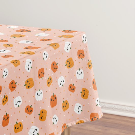 Nappe Le Citrouille Cute Kawaii fait face au Motif (In Situ)