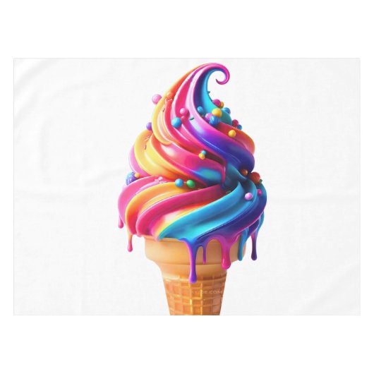 Nappe Le cône de glace classique vibrant de SlipperyJoe' (Devant (Horizontal))