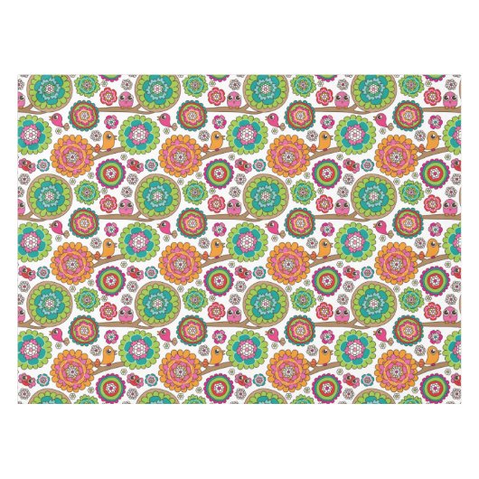 Nappe le griffonnage fleurit le motif d'arrière - plan (Devant (Horizontal))