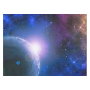 Nappe Le lever du soleil au-dessus de la planète Terre 