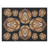 Nappe Le Majestic King Lion Head Mane sur Black Party (Devant (Horizontal))