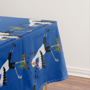 Nappe Le mignon secrétaire oiseau écrire des notes dessi