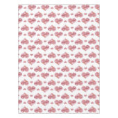 Nappe Le motif de Valentine avec des coeurs. (Devant)