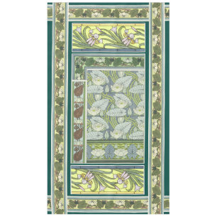 Nappe Le nénuphar d'iris de Nouveau d'art fleurit floral