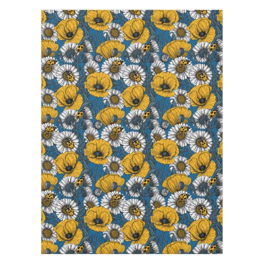 Nappe Le pré en jaune et bleu (Devant)