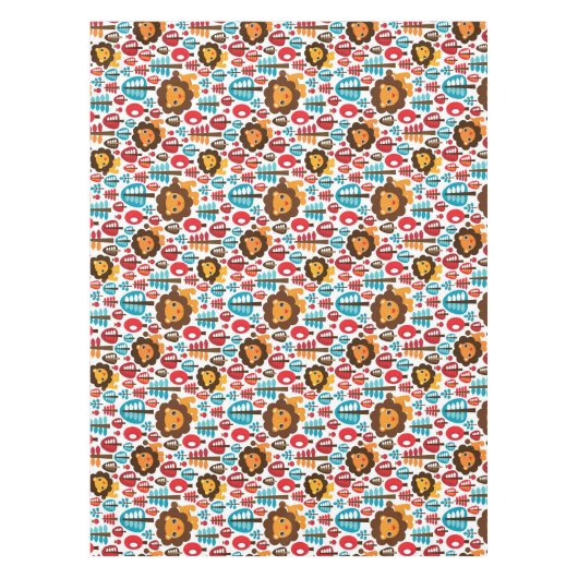 Nappe le rétro lion mignon badine l'illustration (Devant)