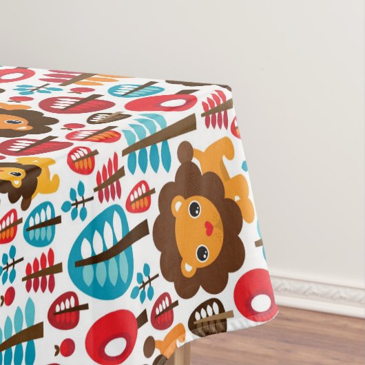 Nappe le rétro lion mignon badine l'illustration (In Situ)