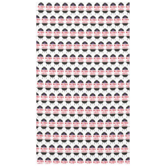 Nappe Le Roi Du Grill, Noir Violet Couronne Rouge (Devant)