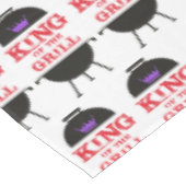 Nappe Le Roi Du Grill, Noir Violet Couronne Rouge (Angle)