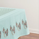 Nappe Le romantisme de la soie avec Monogramme 52" x 70" (In Situ)