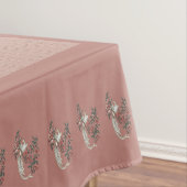 Nappe Le romantisme de la soie avec Monogramme Peach 52" (In Situ)