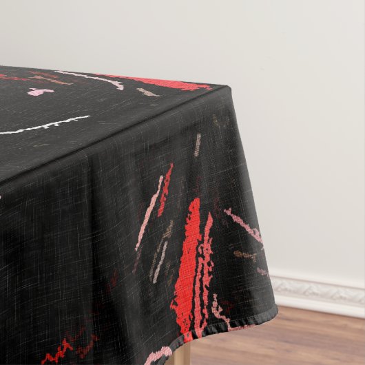 Nappe Le rouge éclabousse, l'art abstrait, peinture sur (In Situ)