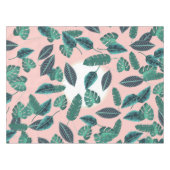 Nappe Le vert tropical de rose d'été laisse le motif de (Devant (Horizontal))