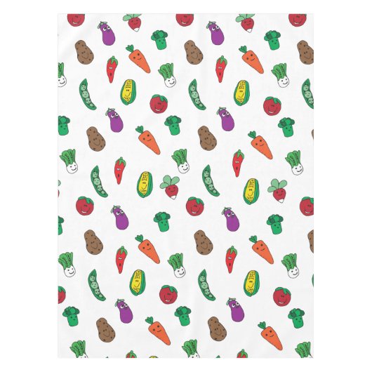 Nappe Légumes de dessin de cartons mignons Motif de légu (Devant)