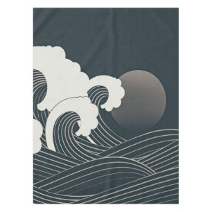 Nappe L'élégante oeuvre d'art japonaise en noir et bla