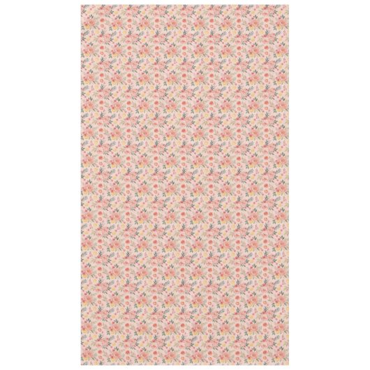 Nappe Lemon  Floral pink Peony rustic Pattern  (Devant)