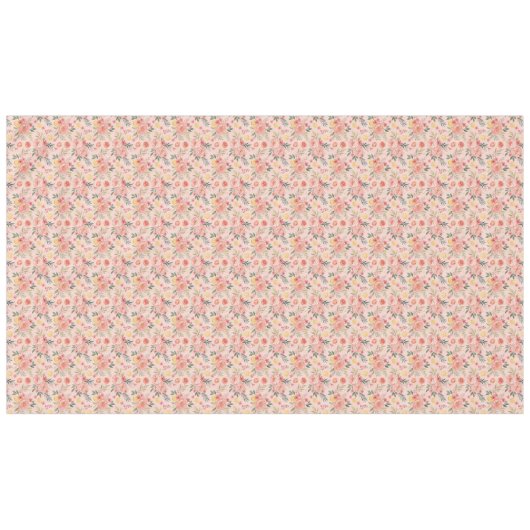 Nappe Lemon  Floral pink Peony rustic Pattern  (Devant (Horizontal))