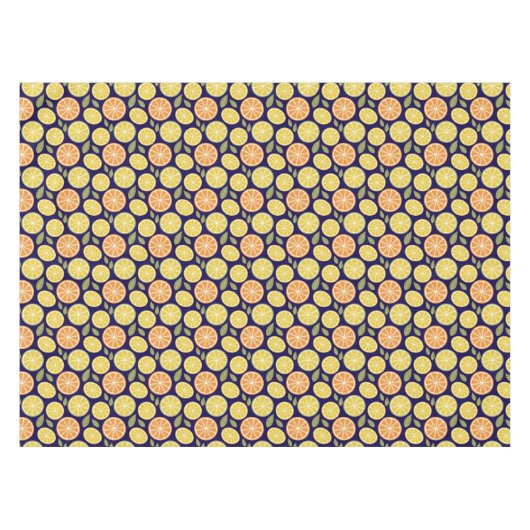 Nappe Lemon yellow orange  Pattern blue (Devant (Horizontal))