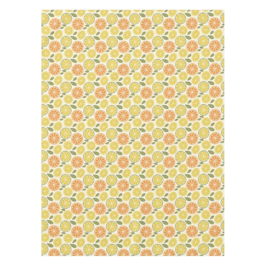 Nappe Lemon yellow orange  Pattern white  (Devant)