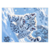 Nappe Léopard bébé neige mignon fantastique (Devant (Horizontal))