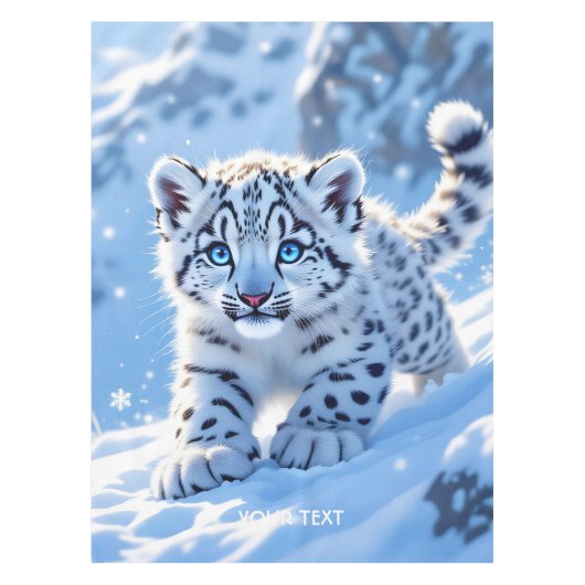 Nappe Léopard bébé neige mignon fantastique (Devant)