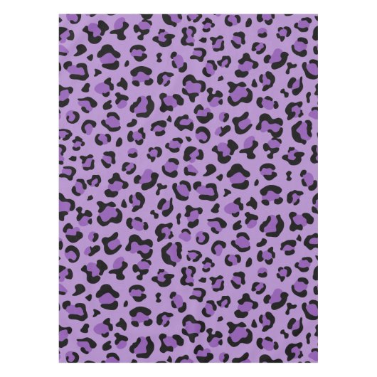 Nappe Leopard Print, Léopard Spots, Purple Leopard (Devant)