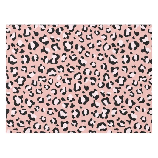 Nappe Léopard Print, Léopard Spots, Rose Léopard (Devant (Horizontal))