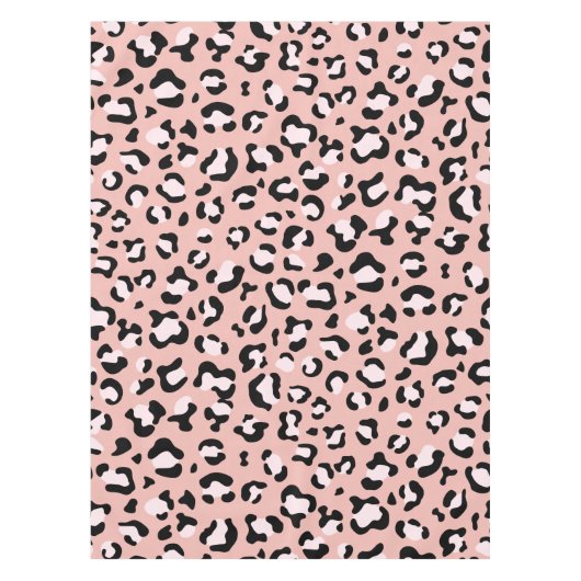 Nappe Léopard Print, Léopard Spots, Rose Léopard (Devant)