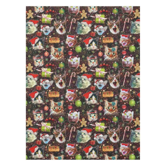 Nappe Les chats de Noël dans la galaxie de l'espace (Devant)