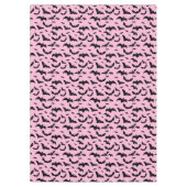 Nappe Les chauves-souris noires d'Halloween rose (Devant)