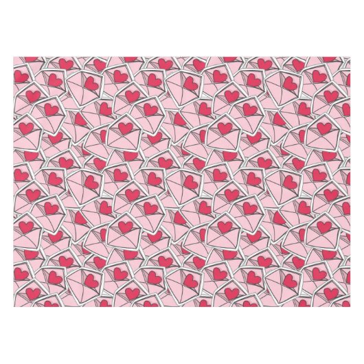 Nappe Les coeurs de Valentine sur des enveloppes (Devant (Horizontal))