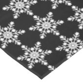 Nappe Les flocons de Noël noirs et blancs (Angle)