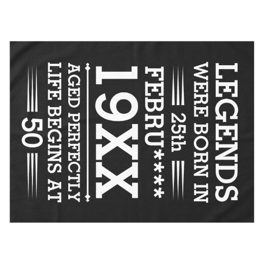 Nappe Les légendes personnalisées sont nées à la date Mo (Devant (Horizontal))